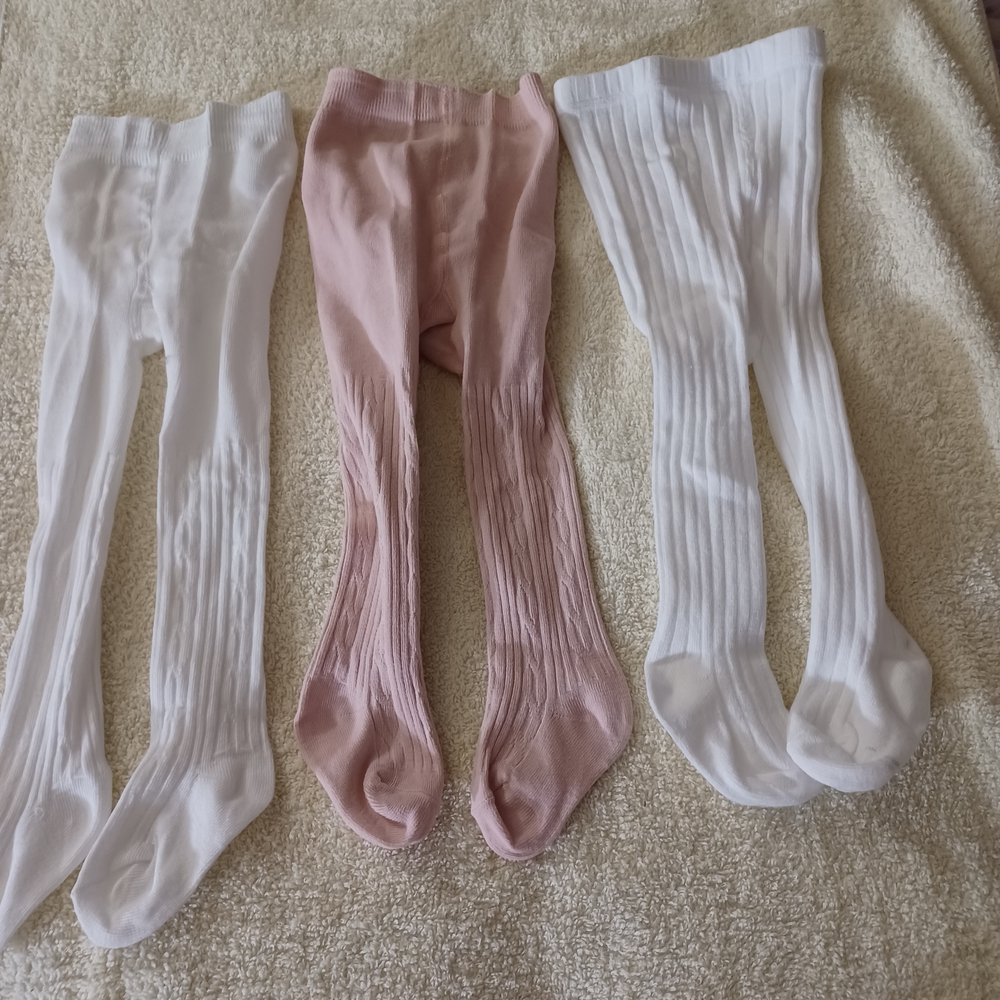 SHEIN Pink and White Socks & Tights Collection Newborn Girls 0-3 Months